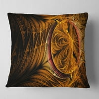 Designart Golden fraktal Desktop - apstraktni jastuk za bacanje - 16x16