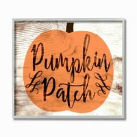 Stupell IndustriesPumpkin Patch Halloween Typographyaf se vratila na zidnu umjetnost Daphne Polselli