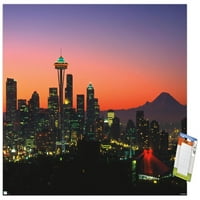 Cityscapes - Seattle, zidni poster Washington, 22.375 34