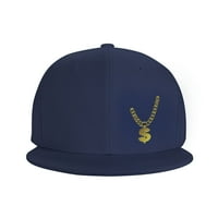 Douzhe Flat Wirn Cap Snapback Hat, svijetlo bogat hladni lančani otisci podesivi plavi bejzbol kapu za