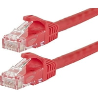 Mono Flexboot serija CAT 24WG UTP Ethernet mrežni zakrbni kabel, 75ft crvena