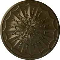 Ekena Millwork 1 8 od 5 8 P umjetnički stropni medaljon, ručno oslikani mesing