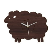 Geroge ovčji zidni sat drveni crtani zidni viseći ukras za spavaću sobu za djecu Mute Creative zidni sat