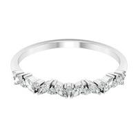 CT Diamond Spaclable Polujev prsten za večne veče, 14k bijelo zlato, SAD 10,50