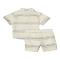 Wonder Nation Baby & Toddler Boys Mays kratki rukav gornji i kratke hlače, 2-komadni set odjeće, veličina