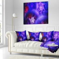 Designart Bright Blue Magic Stormy Sky - apstraktni jastuk za bacanje - 18x18