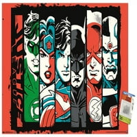Comics - Justice League - Barovi zidni poster sa push igle, 22.375 34