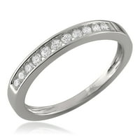 Arista CT okrugli dijamantski kamen ženski vjenčani vjenčani prsten od 18k bijelog zlata