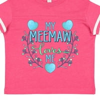 Inktastic moja Meemaw me voli sa cvijećem i srcima poklon dječak dječak ili djevojčica T-Shirt