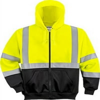 Portwest Ub Hi-Vis dvotonska radna odjeća Zipperipani kapuljač žuta crna, x-mala