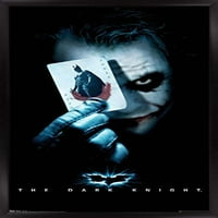 Commics Movie - The Dark Knight - Joker sa batmanom igrajući zidni poster sa drvenim magnetnim okvirom,
