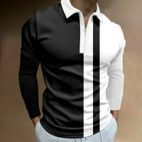 Muške polo majice Polo Striped print majica Okrenite ovratnik dugih rukava majica majica majica Ležerna