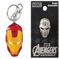 Predmeti paketa: Jedan Kositreni privjesak za ključeve u boji Iron Man i jedna Kositrena igla za rever