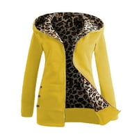 Cleance Womens Coats Fashion Women Toplo FAU kaput jakna Zimska leopard dugih rukava