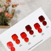 Enni Shi 6-color set ljepilo za nokte sezona serija boja nova popularna boja mali set fototerapija ljepilo