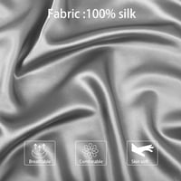 Jedinstvene povoljnije Momme čisti svileni jastuk sa jastukom srebrni sivi standard