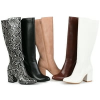 Kolekcija Journee Womens Tavia Tru Comfort Foam Wide Calf Block Heel Visoke Čizme Za Koljena