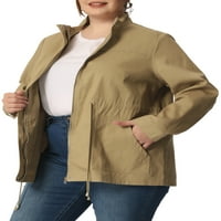 Jedinstvena povoljna ponuda Ženska traka za zip-up jakna za zip-up kotač za crtanje plus veličine