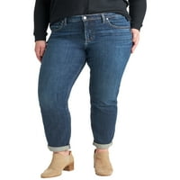 Silver Jeans Co. Plus Size Beau Traperice Za Tanke Noge Srednjeg Rasta Veličine Struka 12-24