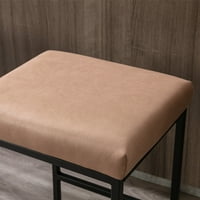AUKFA Tapacirane stolice bez leđa - Moderna kontra visina bar stolica za stolice - Khaki