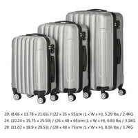 Irene Inevent 3-u-multifunkcionalni veliki kapacitet putna ostava kofer za prtljag Silver grey