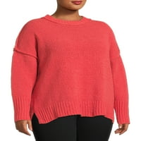 Terra & Sky ženski Plus Size Chenille Crewneck džemper