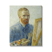 Stupell Industries Zeegezicht als Schilder van Gogh slika autoportret Slika Slika Galerija umotano platno