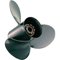 Quicksilver crni dijamant aluminijski propeler s 3 oštrice RH sa gumenim čvorištem