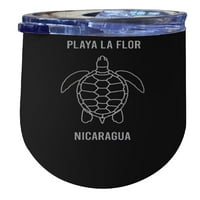 Playa La Flor Nikaragva Oz Crni Laser urezano izolovano vino od nerđajućeg čelika