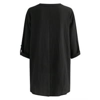 Košulje za žene Dressy Casual Fashion Women dugih rukava Majica Jesen Otvoreno Prednji labavi odjeća za