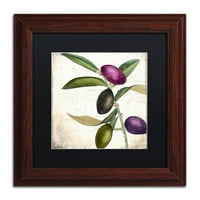 Zaštitni znak Likovna umjetnost Olive Branch II Umjetnost platna u boji Pekara, crni mat, drveni okvir
