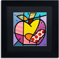 Zaštitni znak likovne umjetnosti Velika jabuka iv umjetnost roberto rafael, crna mat, crni okvir