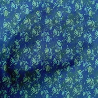 Onuone pamučna kambrična teal zelena tkanina Batik DIY odjeća za preciziranje tkanine za ispis tkanine