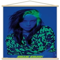 Billie Eilish-plavi zidni Poster sa drvenim magnetnim okvirom, 22.375 34