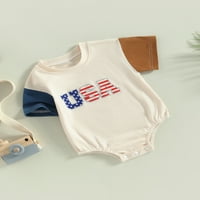 Novorođene dječje djevojke dječaci 4. jula odijelo američka zastava bodiysuit romper smiješna Onesie unise