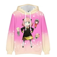 Anime Spy Porodična Forger Anya Print Hoodie crtane djevojke Duks modni hoodie harajuku pulover, 3,