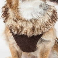 LIFE LIFE ® LUXE 'FurRorcio 2-in-podesivi pas za pse i povodac sa odvojivim krznenim ovratnikom