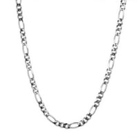 Sterling silver muška ogrlica od 24 figaro lanac
