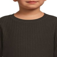 Garanimals pletena majica za dječake s dugim rukavima za vafle, veličine 12m-5T