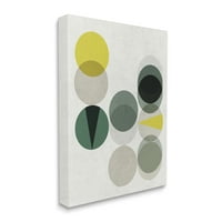 Stupell Industries earth Tone slojeviti kružni oblici zeleno siva platna zid Art, 30, dizajn Daphne Polselli