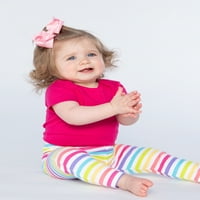 Little Star Organic Baby & Toddler Girl PK Brights Tajice, Veličina Newborn-5T