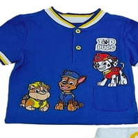 Dojenčad Boys Blue Paw Patrol Chase & Marshall majica i kratke hlače postavljeno od outfit nb