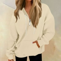 Ženska casual moda zip-up dukserica s kapuljačom pulover s dugim rukavima za stil i toplinu