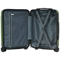 Hikolayae Crossroad kolekcija Hardside Spinner Setovi za prtljag u prugastoj zelenoj boji, - TSA Brava