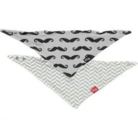 Hudson Baby Infent Boy Pamuc Bandana Bibs 2PK, brkovi, jedna veličina