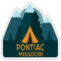 Pontiac Missouri Suvenir Vinil naljepnica za naljepnicu Kamp TENT dizajn