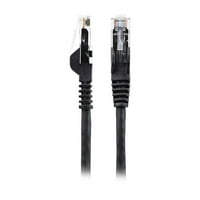 Starch.com N6LPatch6inbk 6in CAT Ethernet kabel - LSZH - Gigabit 650MHz 100W POE RJ UTP Mrežni patch Cord Newless W Soster Relief - Crna Mačka ETL Provjereno (
