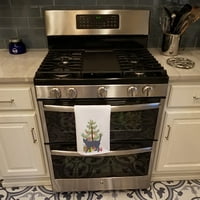 Korat # Cat sretan božićni bijeli kuhinjski ručnik set od