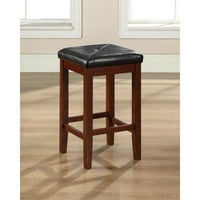 Crosley Tapacirani kvadratni stol stol stol set mahagonija crna - Boja stolice: Vintage mahagoni