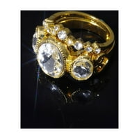 xinqinghao svijetli cirkon prsten okrugli bijeli kamen nakit modni nakit zaručeni prsten za žene zlato
